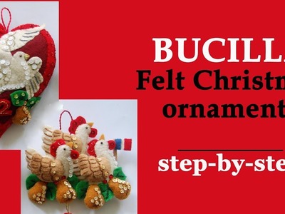 Bucilla felt Christmas ornaments step-by-step. DIY. I lost the chart!