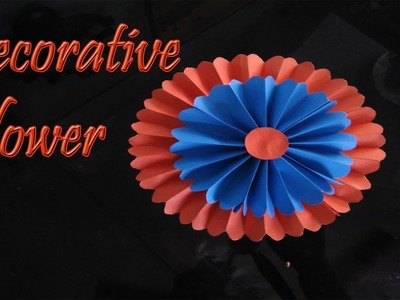 Decorative flower making video with a4 colour paper