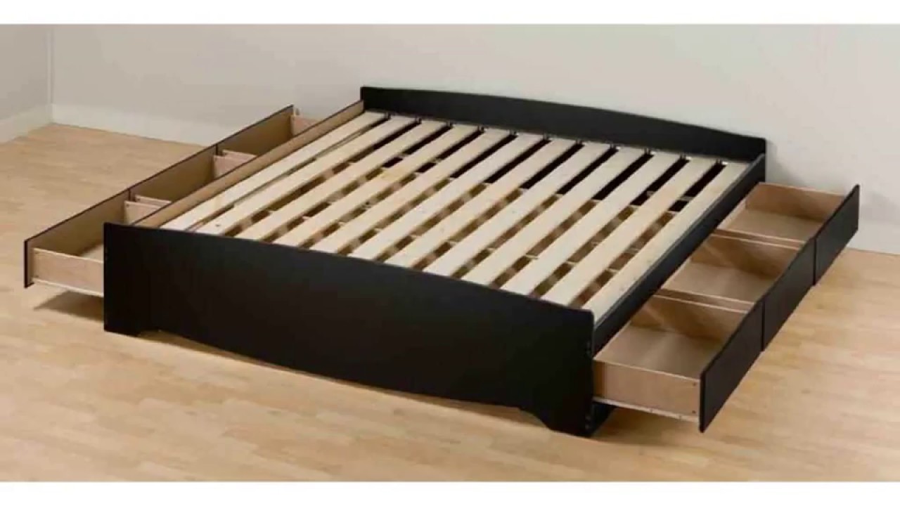 Diy Bed Frame With Storage, Diy California King Bed Frame With Storage