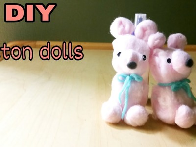 DIY cotton teddy bear.DIY cotton doll.handmade doll making idea