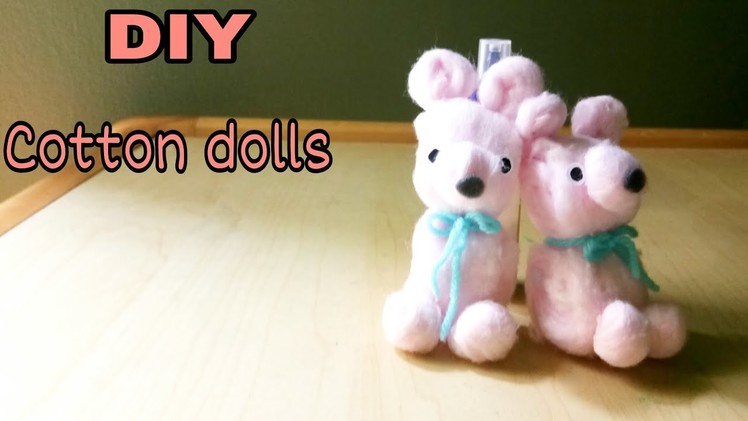 DIY cotton teddy bear.DIY cotton doll.handmade doll making idea