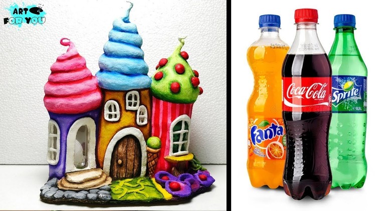 DIY Fairy House Lamp Using Plastic Bottles | How To Make Fairy House DIY