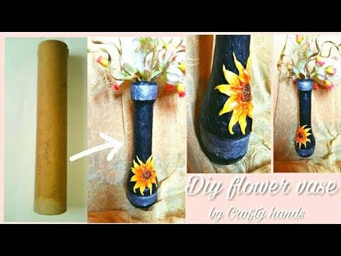 DIY flower vase|| how to make flower vase from waste|| home decor idea.