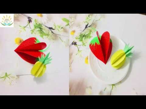 Diy Fruits  3D origami  - Easy channel