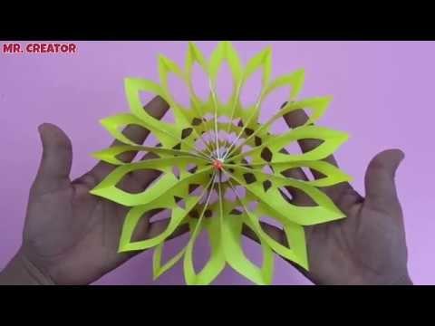DIY: How To Make 3D Paper Snowflake With Paper and Scissors