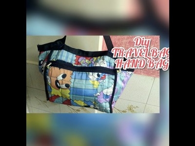 DIY how to sew travel bag cum hand bag which is comfortable and yet easy to make