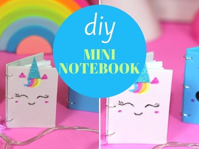 DIY Kawaii Mini Unicorn Notebook