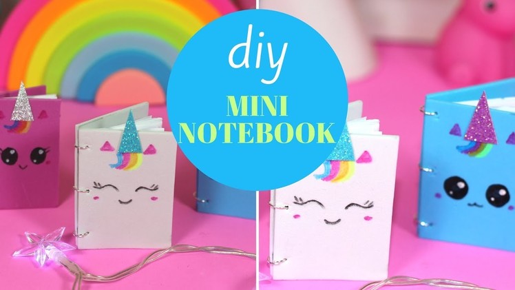 DIY Kawaii Mini Unicorn Notebook