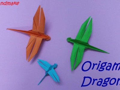 DIY Origami Dragonfly.How to make easy a Origami Paper Dragonfly.Hướng dẫn gấp chuồn chuồn giấy