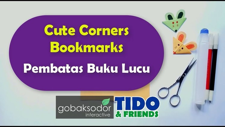 DIY Paper Crafts Cute Corners Bookmarks | Tutorial Cara Membuat Pembatas Buku Lucu