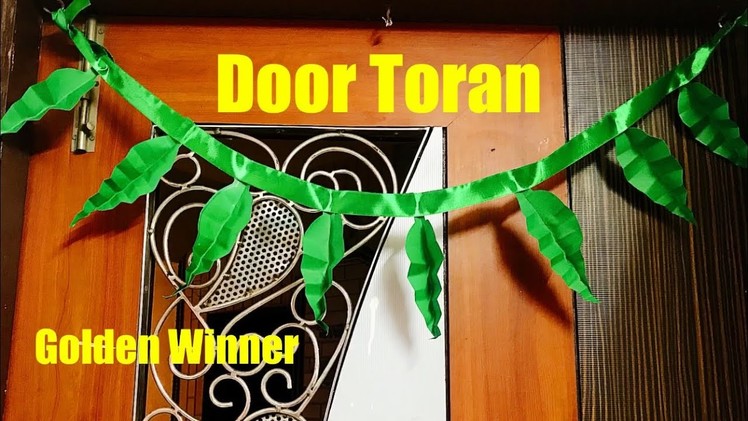 DIY Toran making using Ribbon and Paper