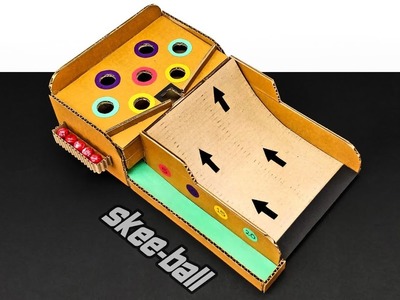 How To Make SKEE-BALL Marble Game From Cardboard DIY At Home