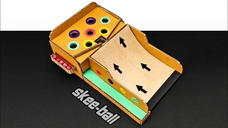 How To Make SKEE-BALL Marble Game From Cardboard DIY At Home