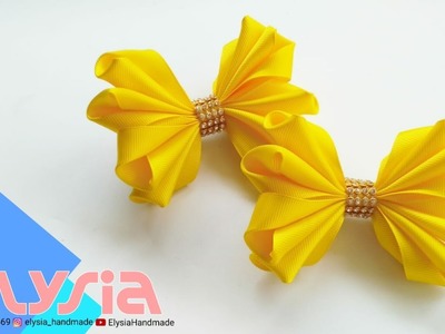 Laço Kanzashi Curly ???? Ribbon Bow ???? DIY by Elysia Handmade