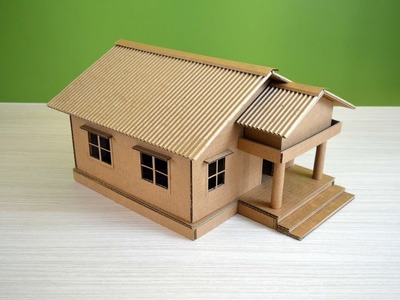 Make a Beautiful House from Cardboard - simple DIY