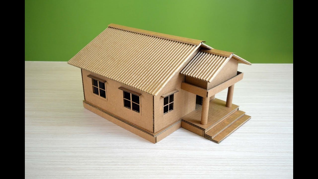 Make a Beautiful House from Cardboard simple DIY