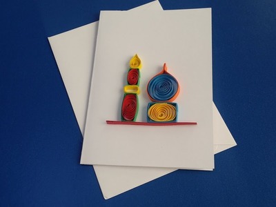 Paper art | Quilling art |Quilling Birthday Greeting Card EID Quilling cards