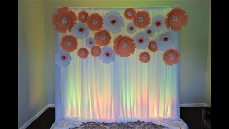 Paper Flower Backdrop DIY Bridal Shower