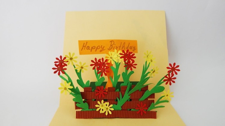 Pop up card Happy Birthday Greeting card DIY Geburtstagskarte