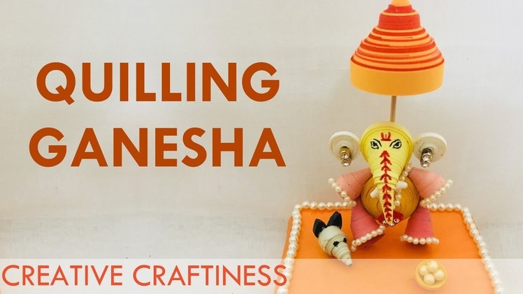 3D Quilling Ganesh Idol | Eco Friendly Ganesh | Handmade Quilling Ganesh