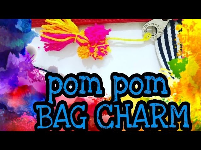 #bag #diy 
(part 1)  Cute pom pom bag charm || without ring ||