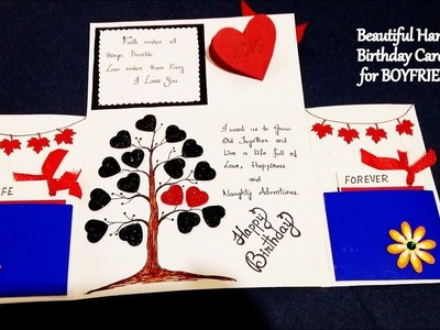 Beautiful Handmade Birthday Card for BOYFRIEND | complete tutorial