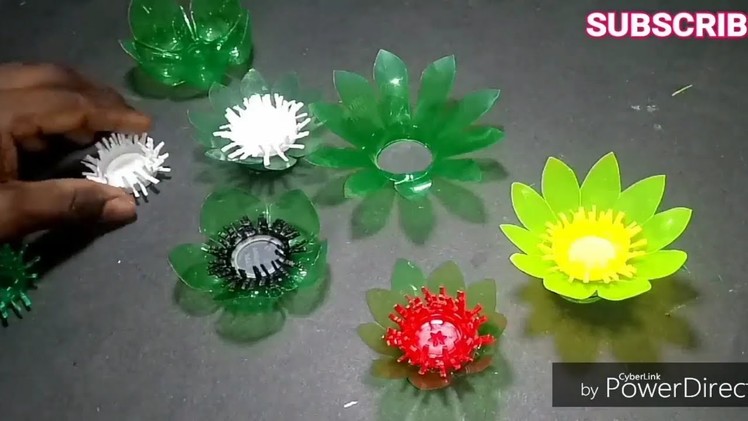 DIY: Beautiful Flower.Empty plastic bottle vase making Crafte.Very Simple Flowers vase. Flowers !!