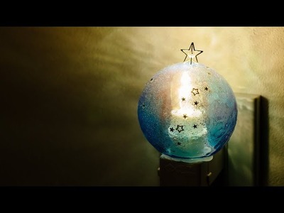 DIY Beautiful Planetarium Lamp Shade 小さなプラネタリウムみたい♡カラーボルで作るランプシェード