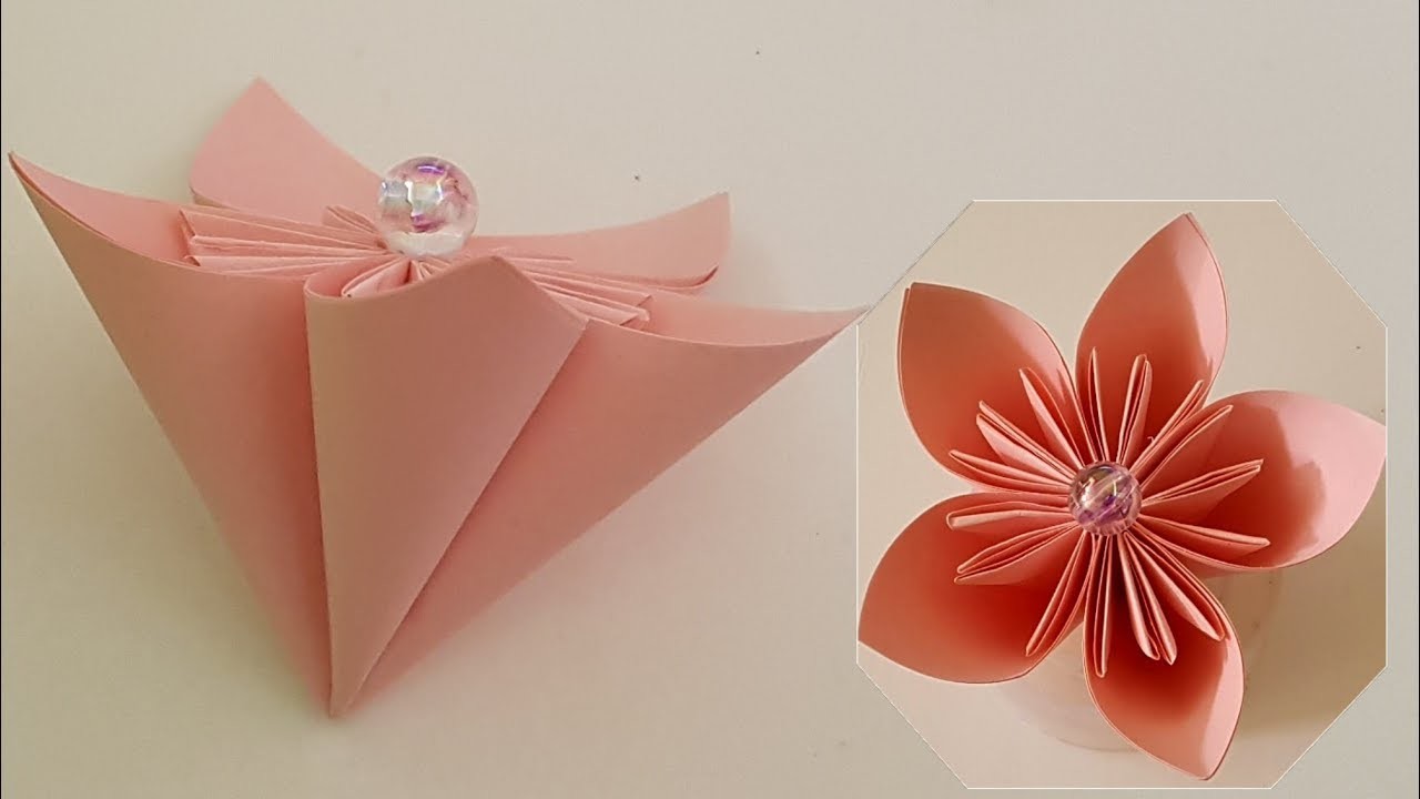 origami diy paper origami flower diy paper origami flower easy simple paper folding flower