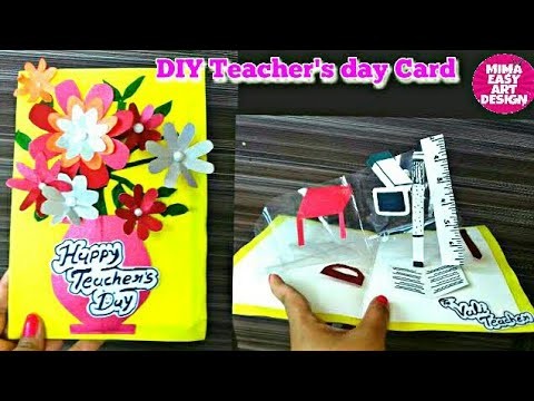 DIY Teacher's Day card.Handmade Teachers day card making idea mima easy art design