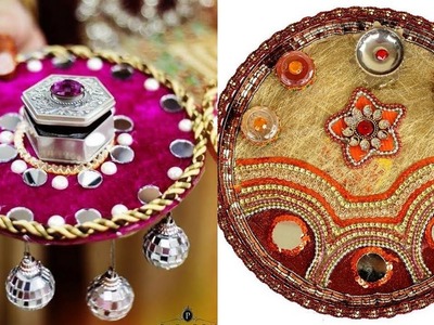 DIY || wedding decorative plates || pooja thali decoration plates for wedding