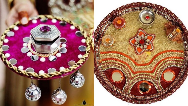 DIY || wedding decorative plates || pooja thali decoration plates for wedding