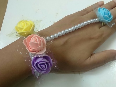 Floral hathphool bracelet|Rakhi for girls|Handmade rakhi|Rakhi making||Rakhi for competition|Jewelry