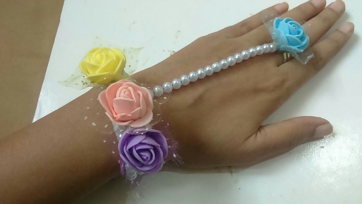 Floral hathphool bracelet|Rakhi for girls|Handmade rakhi|Rakhi making||Rakhi for competition|Jewelry