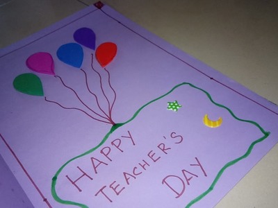 Handmade card for teachers day for kids|| Easy handmade cards| kids card DIY| teachers day card