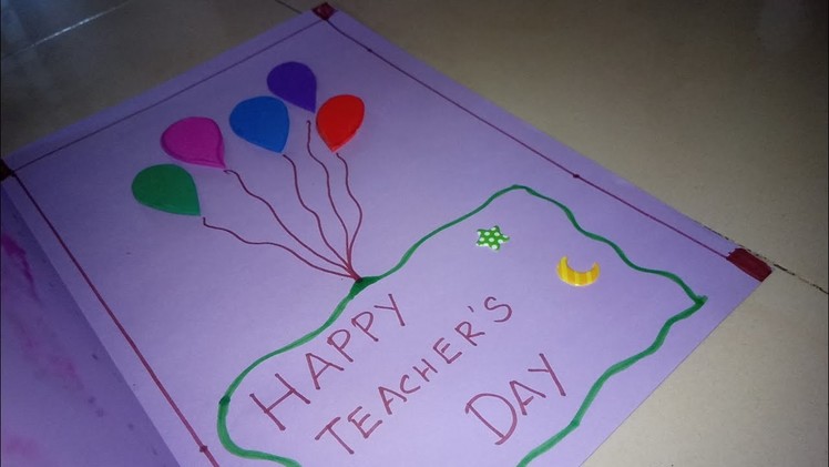 Handmade card for teachers day for kids|| Easy handmade cards| kids card DIY| teachers day card