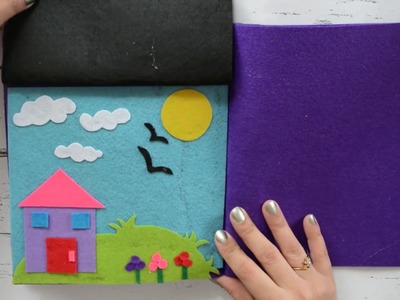 Handmade Quiet Book for Kids - Day and Night Page