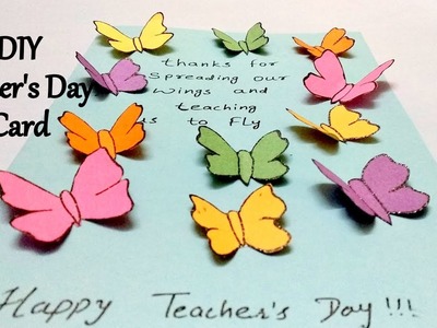 Handmade Teacher's day card | Quick & Easy Teacher's Day Card