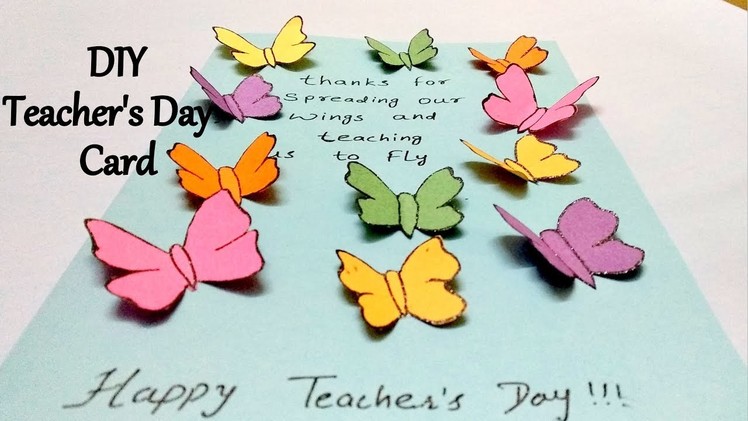Handmade Teacher's day card | Quick & Easy Teacher's Day Card