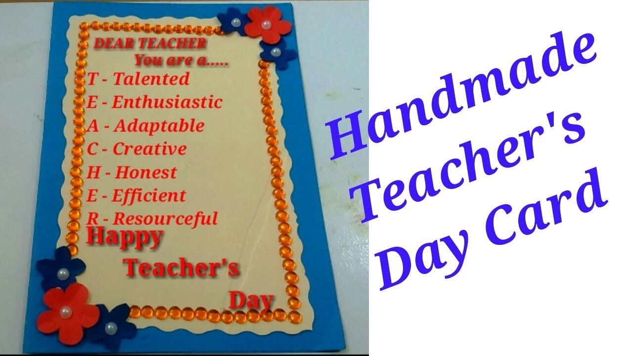 Handmade teachers day cardTeachers day greeting cardHow to make