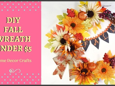 How To Make A DIY Fall Wreath Under 5$ | Passionate Moms