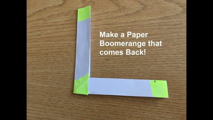 Make an Easy Origami Boomerang in 3 minutes that comes back!