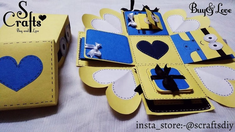 Minion Explosion box ????| Handmade gift ideas | S Crafts | Special | gift box | gift for minion fans.