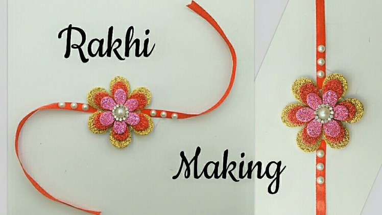 #Rakhi Easy Rakhi Design.Glitter Rakhi.Handmade Rakhi for Kids.Rakhi Designs for Competition