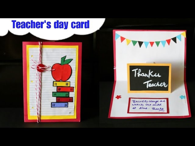 Teacher's Day card| PopUp card for teacher| Handmade teachers day card making|Gift idea for teacher