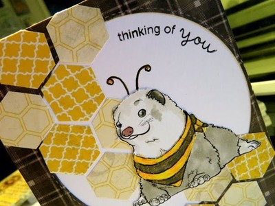 Tutorial: How to Create a Ferret Bumble Bee Halloween Costume Handmade Card JessicaLynnOriginal