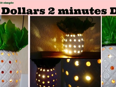 2 Dollars 2 Minutes DIY - Hanging Pineapple Lantern