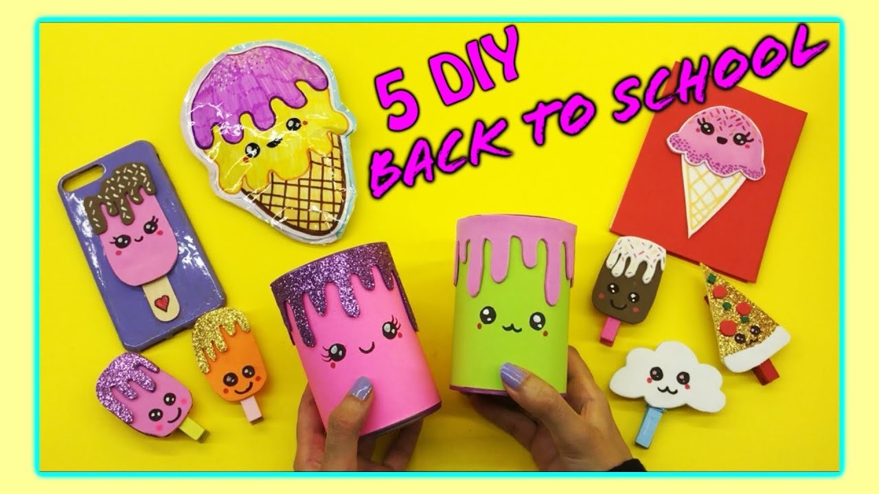 5 DIY KAWAII School Supplies FOR BACK TO SCHOOL