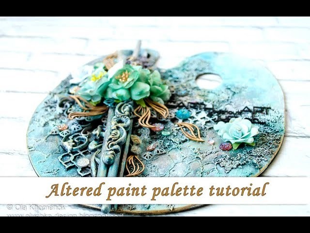 Altered paint palette with Opal Magics - mixed media tutorial