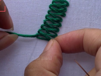 Basic Hand Embroidery Part -  25 | Braid Stitch Video tutorial